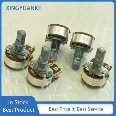 5PCS WH148 Dual Potentiometer 148 Type C50K C100K B10K B50K Audio Volume Potentiometer 6-Pin Half