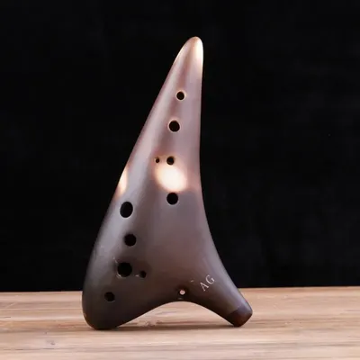 Ceramic Ocarina Profession Hand-made Twelve Holes Alto Ocarina AG Tone Beginner Teaching Sound