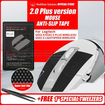 Hotline Games 2.0 Plus Mouse Anti-Slip Grip Tape for Logitech G502 X Wired /Wireless,Grip