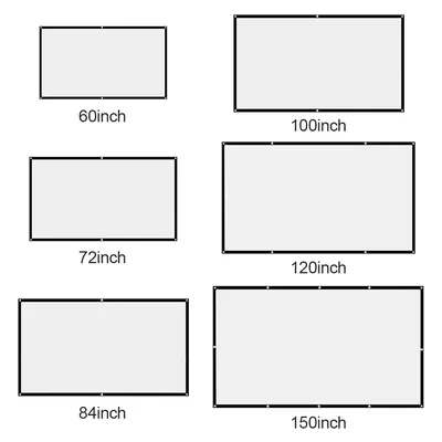 Simple Projector Curtain Home Theater Office 16:9 HD Display Projection Screen
