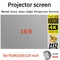 Écran de projection portable 4K, rideau anti-lumière, 60/70/80/100/120, pour home cinéma, bureau et