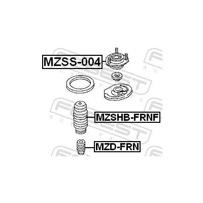 FEBEST Federbeinstützlager vorne rechts links für MAZDA B01C-34-380 MZSS-004 Image