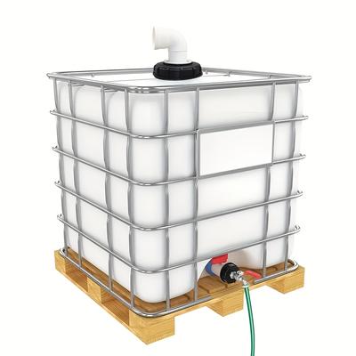 TEMU A 3pcs Set Of Water Storage Accessories For Downspouts With Built-in Filters, Including A 165mm Rainwater Filter Cover For Ibc Storage Tanks, Suitable For Garden Systems. Image