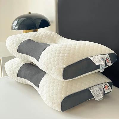 TEMU Purchase 2 Items And 1 For Free, A Total Of 2 Soft Knitted Neck Pillows - Adjustable Ergonomic Orthopedic Contour Support, High Quality Pillow Core, Removable Cover For Image