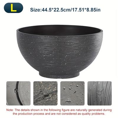 TEMU Flower Pot, Vintage Style Large Lotus Bowl, Without Holes, Suitable For Water Lilies And Bonsai, Indoor/outdoor Use, Vintage Style, Round Image