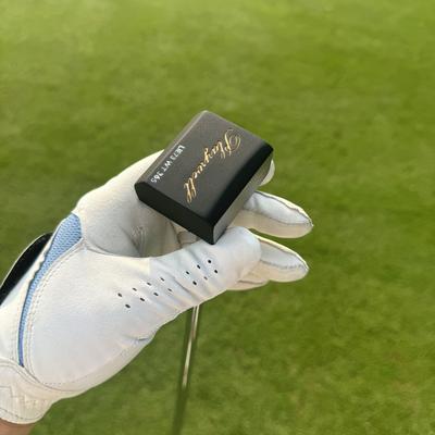 TEMU Right-handed Men's Forged Stainless Steel Golf Putter - Precision Insert Putter With Stiff Flex Steel Shaft, Pu Leather Grip And Headcover - 34 Inch, 365g