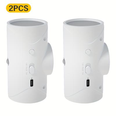 TEMU 2pcs Rechargeable Smart Led Night Lights With Motion Sensor, 3 Light Indoor Lights, Magnetic Stair Lights For , Bedside, Desks And Closets Image
