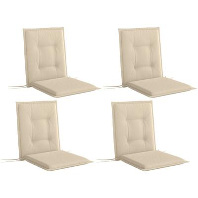 4er Set Sitzkissen 108 x 50 x 5 cm Stuhlkissen mit Bändern, Outdoor Indoor Sitzauflage, Image