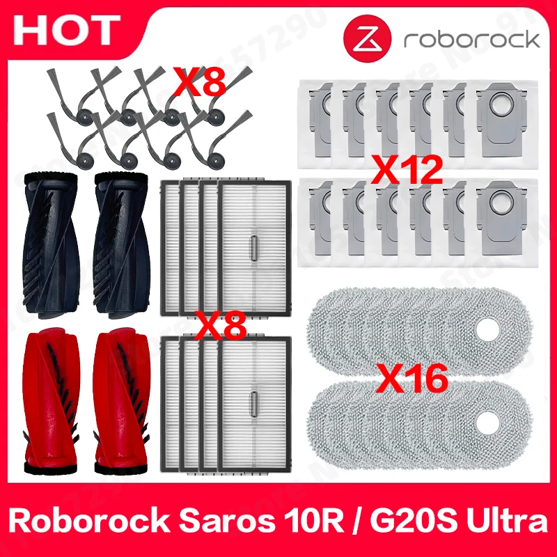Kompatibel für Roborock Saros 10R / G20S Ultra Ersatzteile Bürste Hepa-Filter Mopp Tuch Staubbeutel Zubehör Image