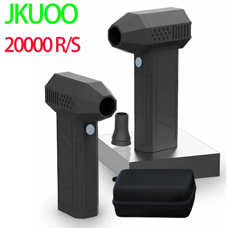 JKUOO Violent Fan 350000 Leistungsstarkes Drehzahl-Luftgebläse, Staubsauger, Staubreiniger, Aufladen, starke Winde, 58 m/s, bürstenloses Turbo-Jet-Gebläse, trocken Image