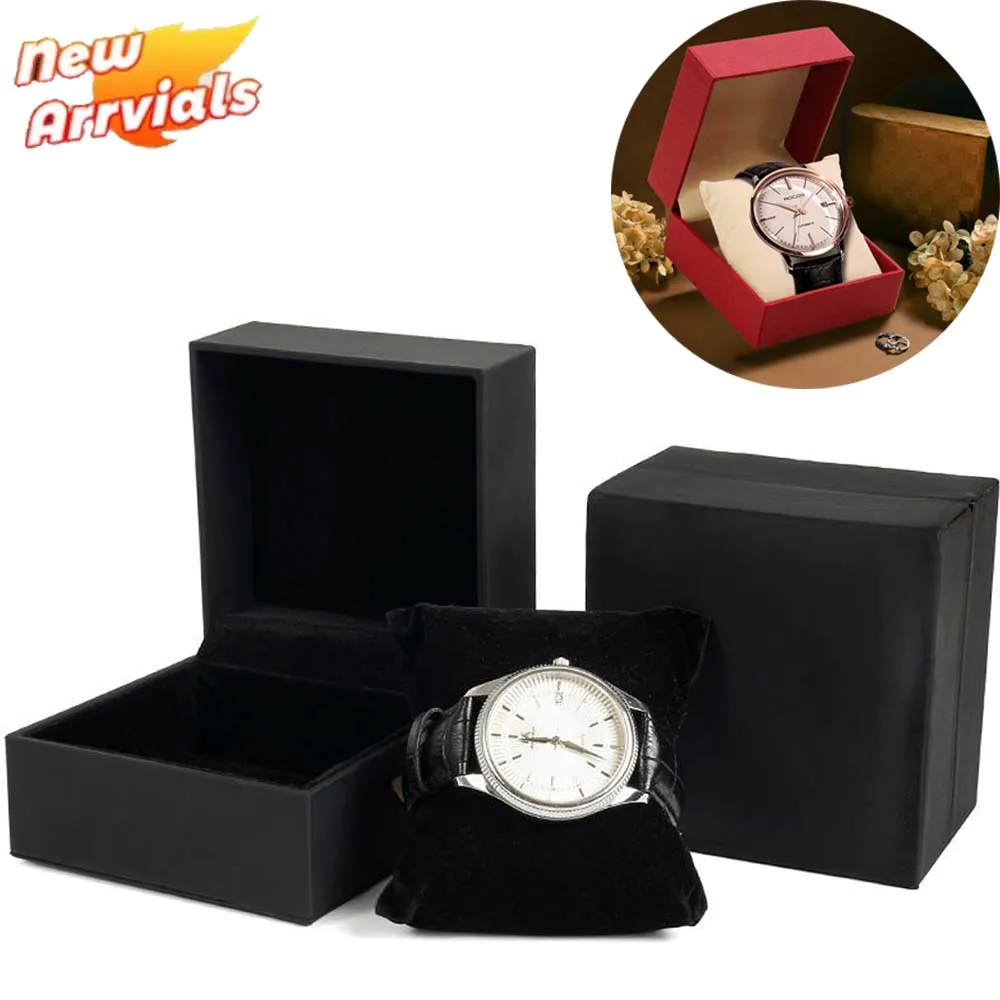 1PC Uhr Organizer Lagerung Box PU Einzigen Uhr Vitrine Armbanduhr Uhr Halter Reise Schmuck Uhr Organizer Für Männer geschenk Image