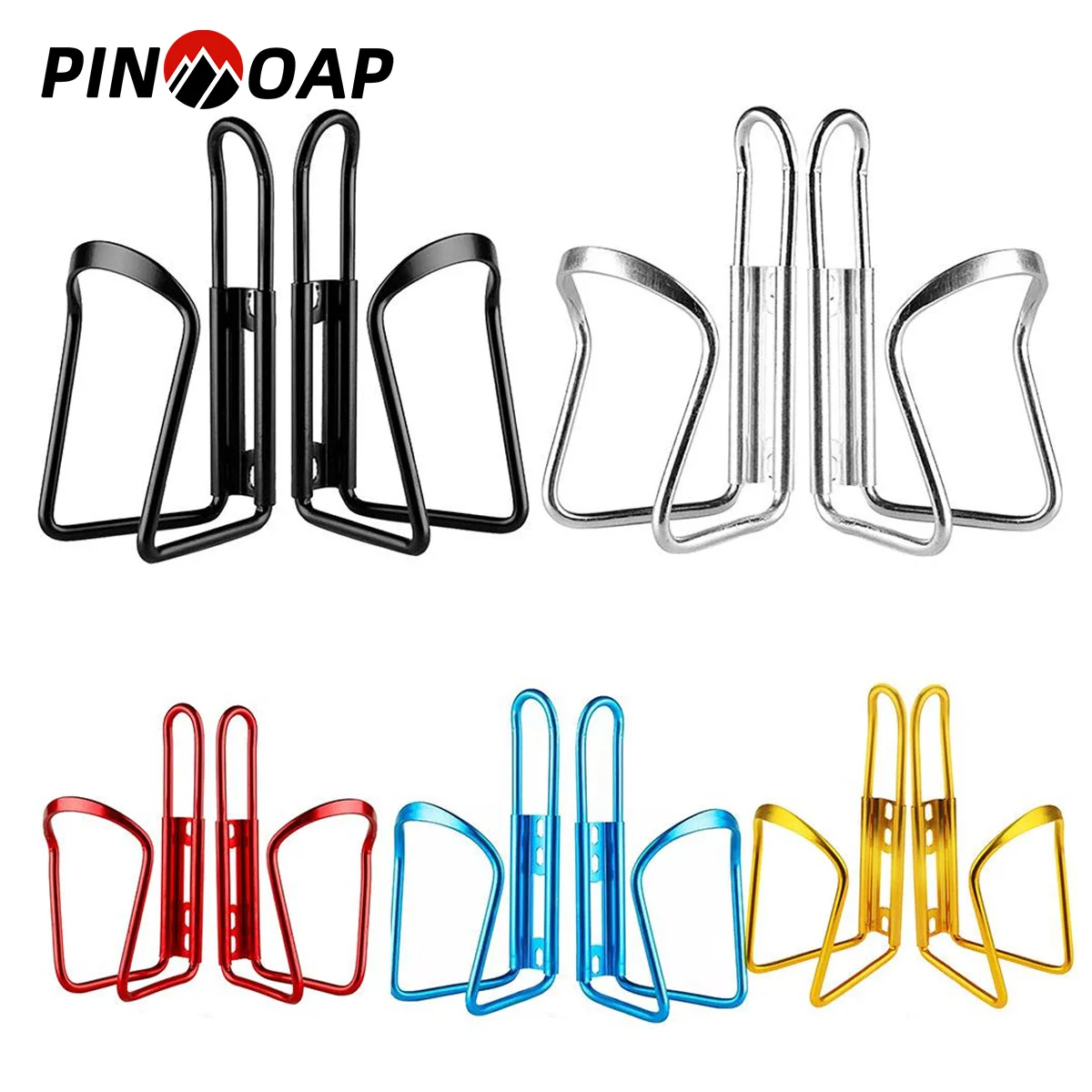 Mountainbike Wasser Flasche Getränkehalter Aluminium Legierung Getränke Wasserkocher Käfig Radfahren Mehrzweck Halterung Radfahren Ausrüstung 2 stücke Image