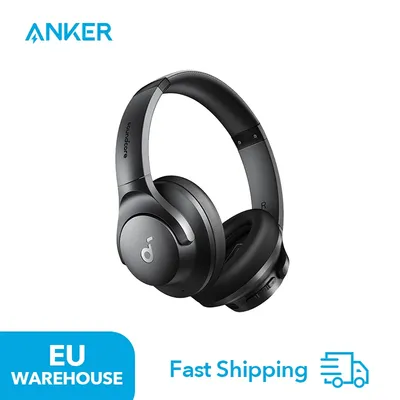 (EU Stock) Soundcore by Anker Q20i Bluetooth Over-Ear Headphones with Hybrid Active Noise Cancelling, Wireless, Comfortable Fit