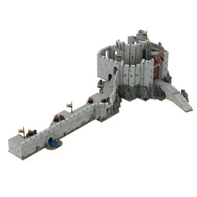 Magische Ringe Film Modell Moc Gebäude Ziegel UCS Schloss Deep Valley Technologie Blöcke Geschenke Image