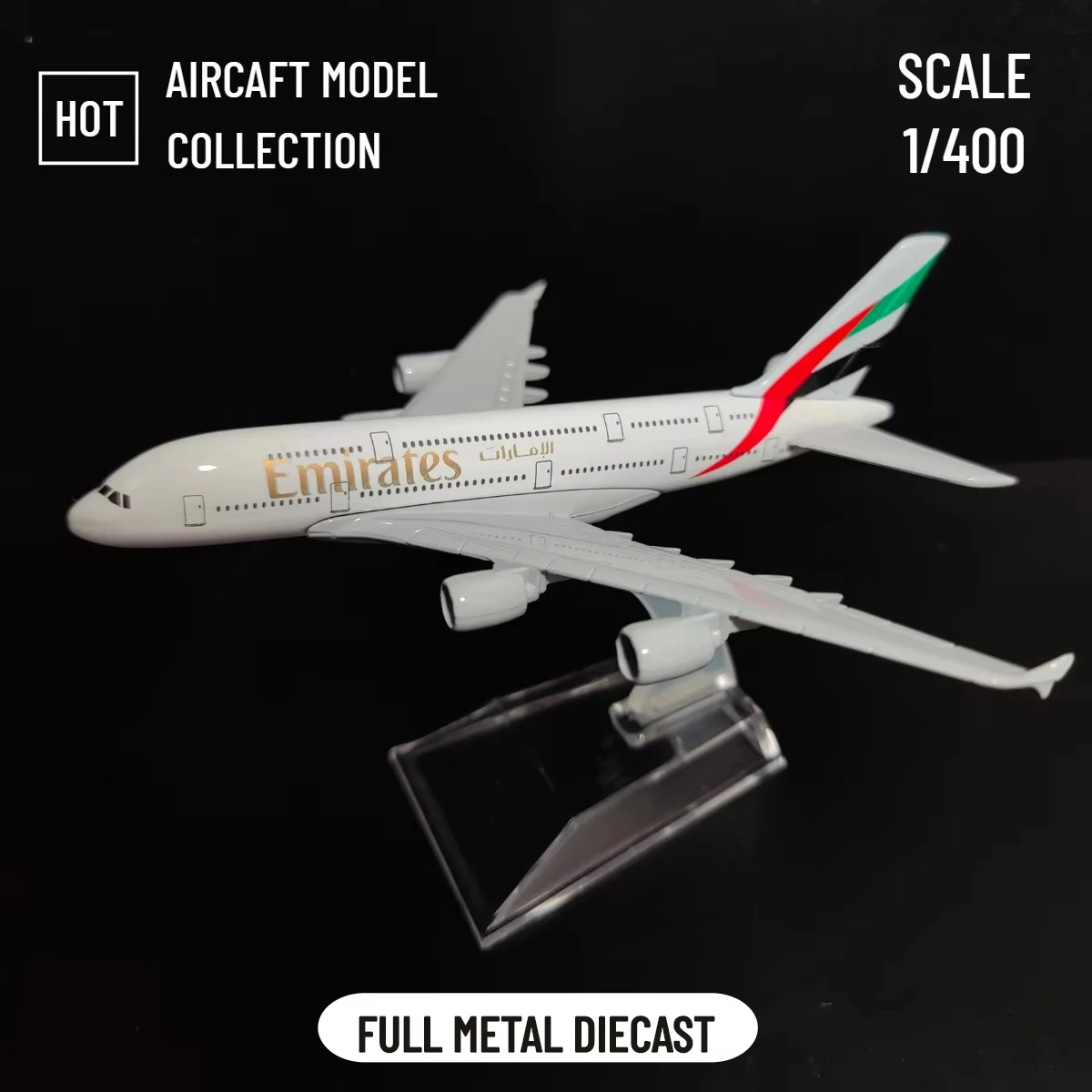 Maßstab 1:400 Metallflugzeug-Replik Emirates Airlines A380 B777 Flugzeug Druckgussmodell Luftfahrtflugzeug Sammlerspielzeug für Jungen Image