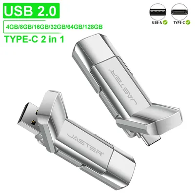 JASTER TYPE-C 2-in-1-USB-Flash-Laufwerk 128 GB Memory Stick mit 100 % echter Kapazität 64 GB Image
