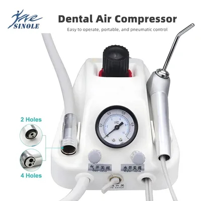 Dental Portable Turbine Unit Work With Air Compressor 3 Way Syringe 2/4 Holes Teeth Whitening