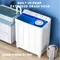 Portable Washing Machine, 28lbs Twin Tub Washer Mini Compact Laundry Machine with Drain Pump,