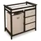 Modern Baby Changing Table with Laundry Hamper, 3 Storage Drawers and Pad, Diaper Change Station