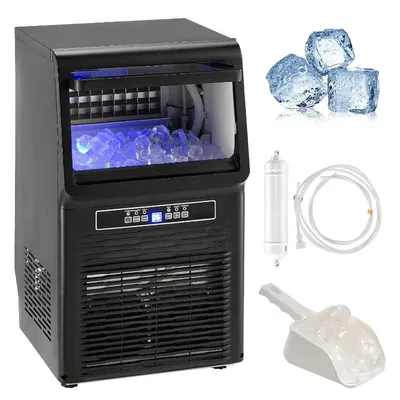 VEVOR 110V Countertop Ice Maker 70LB/24H, 350W Automatic Portable Ice Machine with 11LB Storage, 36Pcs per Tray, Auto Operation