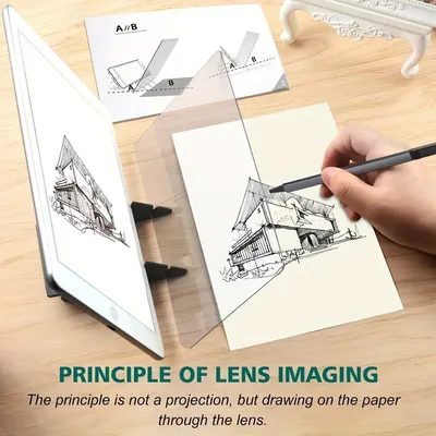 Optical Clear Drawing Board, Portable Optical Tracing Board Image Draw Board Tracing Drawing