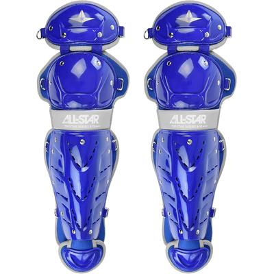 All Star Top Star Catcher's Leg Guards - Ages 9-12 - Re-Packaged Royal