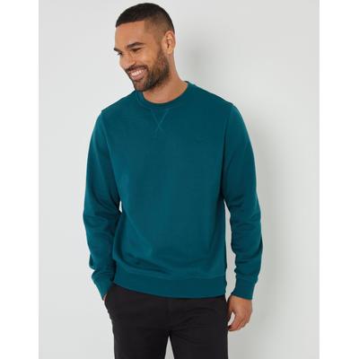 Threadbare Men's Dark Teal Green Crew Neck Sweatshirt