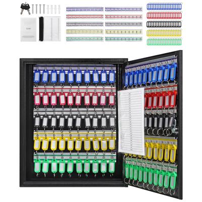 Key Cabinet Key Lock Box with Adjustable Racks for School, Office, Hotel