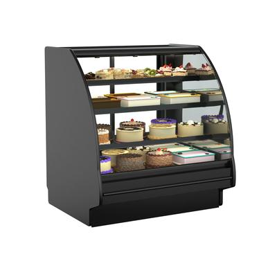 Structural Concepts GHS456RLB (CURVED) 51" Fusion Horizontal Open Air Cooler w/ 4 Levels, 110-120v, Black