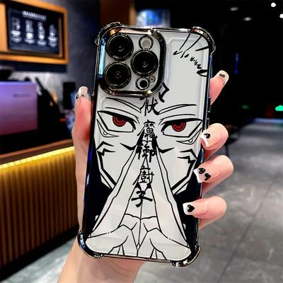 TEMU Classic Anime Sorcerer Mobile Phone Case Compatible With Iphone 16 15 14 11 Pro Xr Xsmax 8 7 Plus Anti-fall Transparent Soft Back Cover Image
