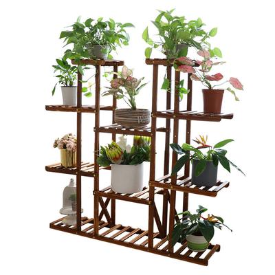 TEMU Plant Stand Indoor Outdoor Multi Tiered Corner Plant Shelf Holder High Low Flower Rack Stand For Indoor Multiple Plants 9 Potted Organize Shelves In Living Room Garden Balcony Patio Yard Image