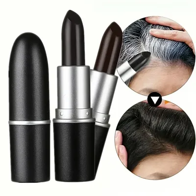 Hair Coloring Dye Pen Root Touch Up Black Brown Hair Color Stick Disposable Dye Cream Brush Lipstick Accessories