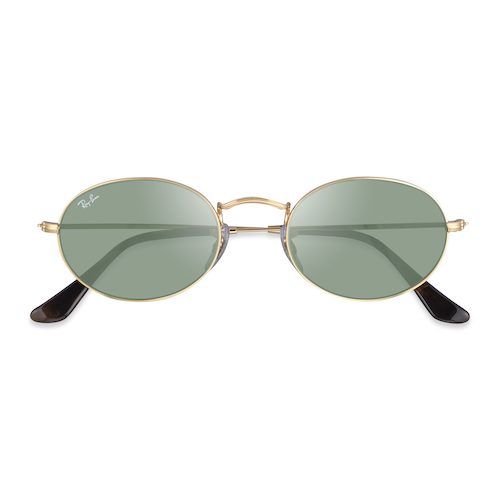 Unisex s oval Gold Metal Prescription sunglasses - Eyebuydirect s Ray-Ban RB3547