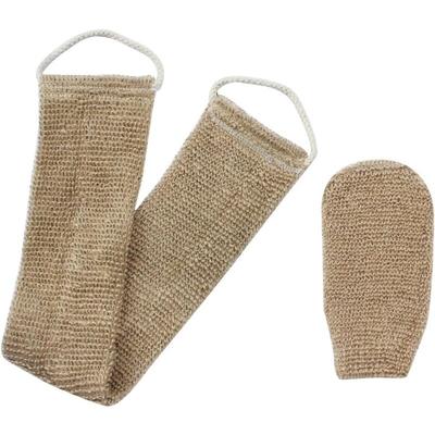 Csparkv - Rückenwaschband, Peeling-Handschuh-Rosshaarband, natürlicher Hanf-Peeling-Rückenstreifen Image