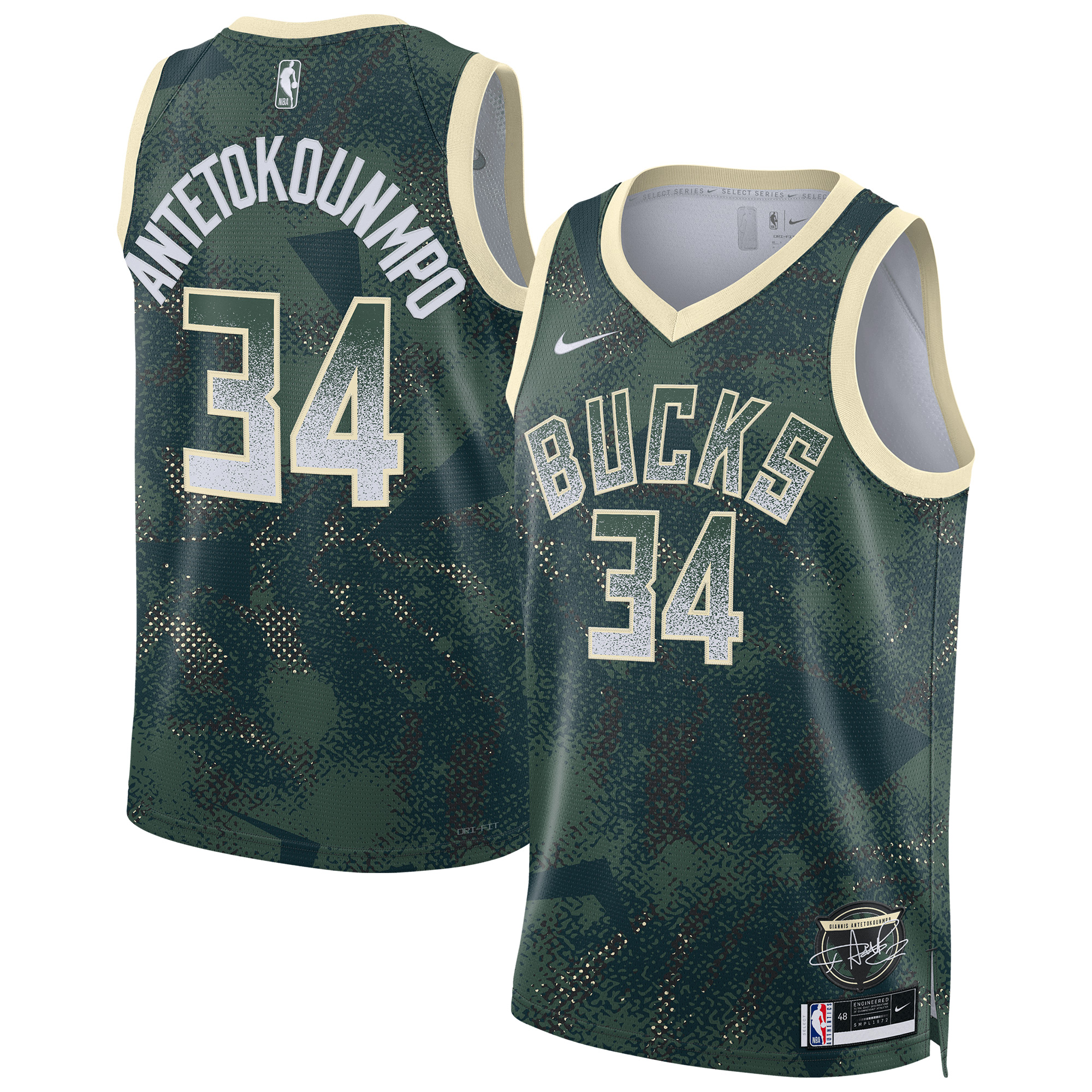 Milwaukee Bucks NBA Nike 2025 Select Series Trikot – Giannis Antetokounmpo – Herren