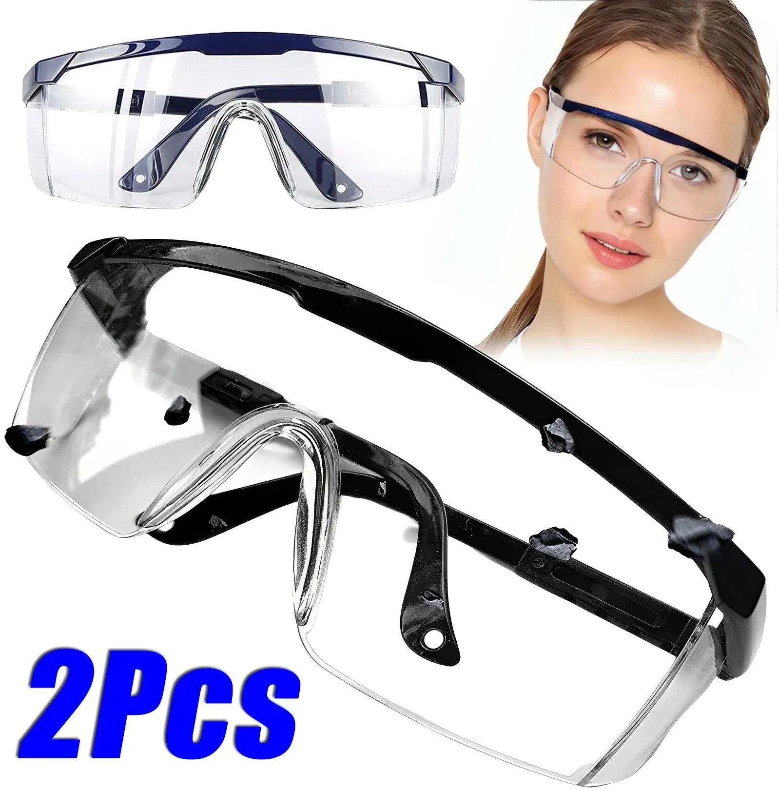 2/10Pcs Anti-Fog-Brille Anti-Splash Arbeit Schutzbrille Augen Schützen Labor Brille Schützen Industrielle Wind staub Proof Brille Image