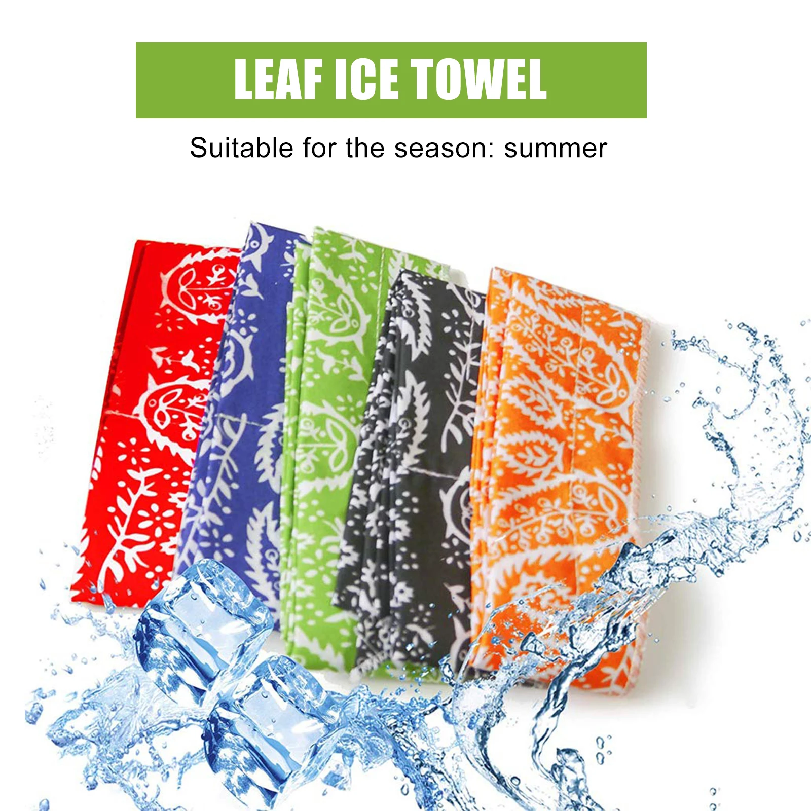 5Pcs Kühlen Schal Neck Wrap Kühlung Bandana Schal Sofortige Kühlung Outdoor Sport Stirnband Chill Eis Sport Handtuch Armband Image