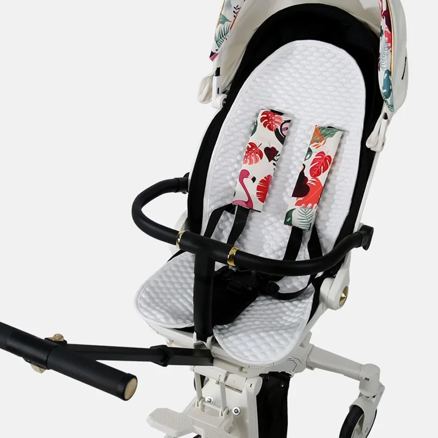Sommer Kinderwagen coole Matte geeignet für verschiedene Kinderwagen weiche weiße Baumwolle atmungsaktive Mesh Sitzkissen Image