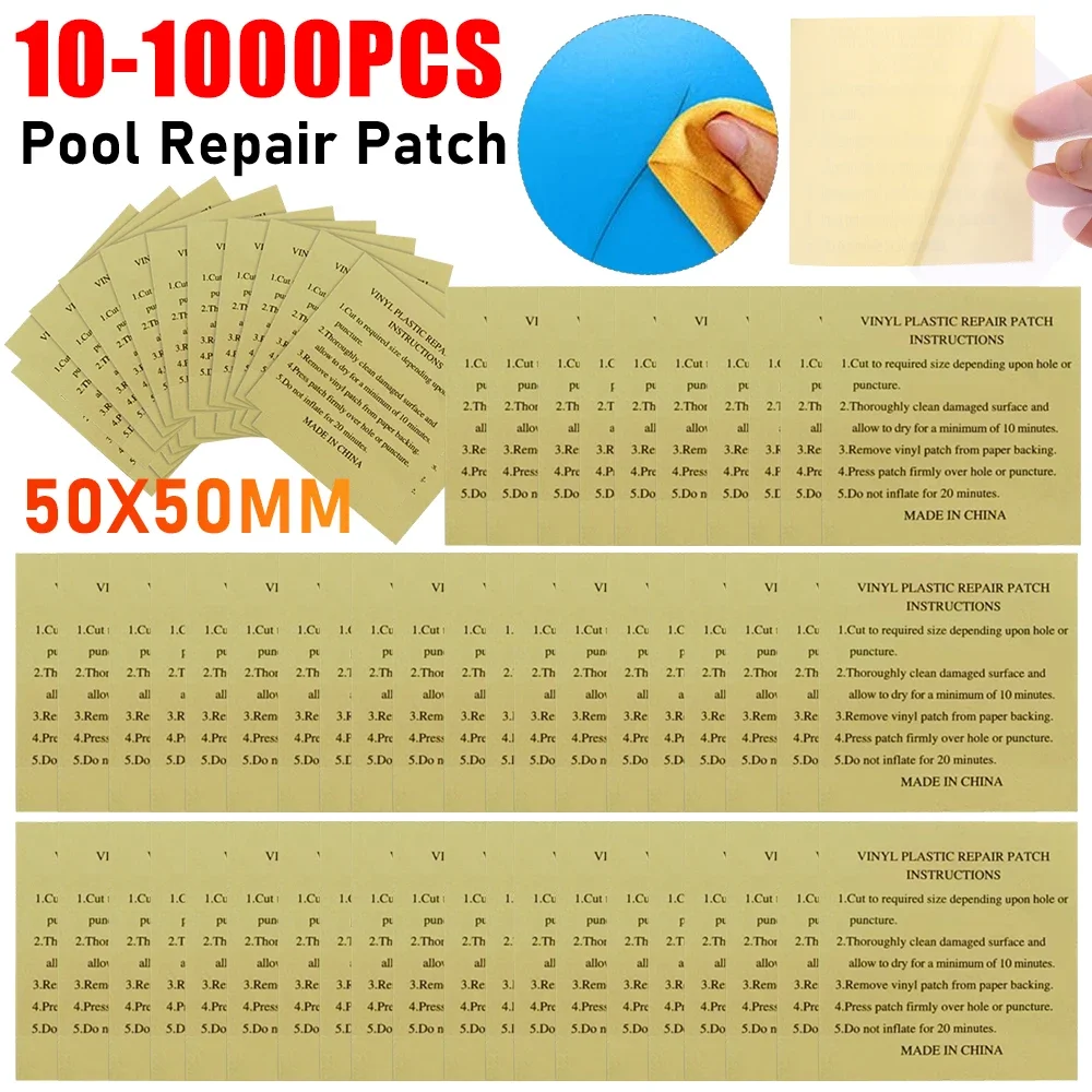 10-1000PCS Pool Patch Reparatur Kit Robuste Wasserdichte Luft Matratze Patch Selbstklebende Schlauchboot Reparatur Patch Boot zubehör Image