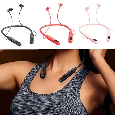 BT8 Drahtlose Kopfhörer Bluetooth 5,3 Neckband Kopfhörer Gaming Led-anzeige HiFi Headset Sport TWS Ohrhörer Mit Mikrofon TF Karte Image