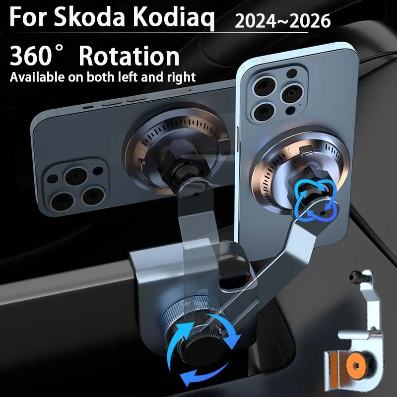 Auto-Handyhalter für Skoda Kodiaq MK2 2024 2025 2026 Air Vent Handy GPS Halterung Auto Ständer Schwerkrafthalterung Zubehör Image