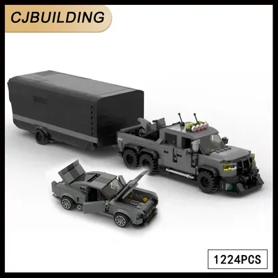 Shelby GT500 Sportwagen Zusammengebautes Modell Racing DIY Bausteine MOC Geschwindigkeit Champion Image