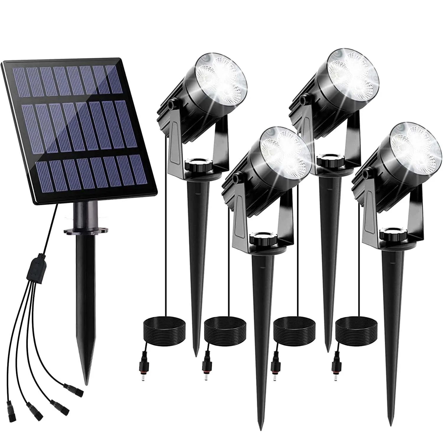 6000K Solar Licht Outdoor Garten Dekor Scheinwerfer für Landschaft Baum Wand Solar Lampe IP65 Wasserdichte Pathway Straße LED Licht