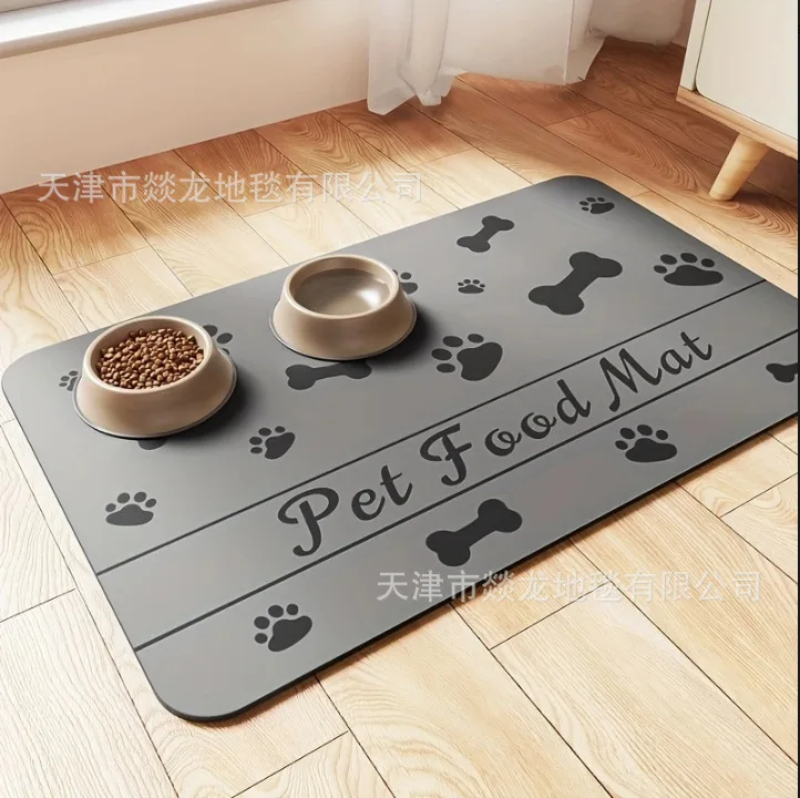 Diatom mud floor mat bathroom floor mat gray system sink rubber non-slip floor mat bathroom door absorbent foot mat Image