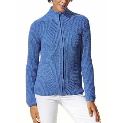 Walbusch Damen Patentstrickjacke Nahtlos Hellblau mehrfarbig Image