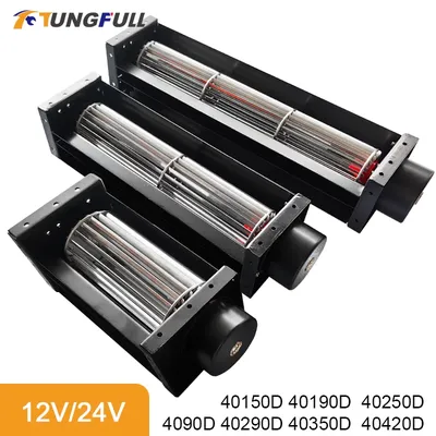 12V 24V DC Cross Flow Fan Drum Fan Ball Bearing Large Air Volume Quiet Multi Models Cross Flow