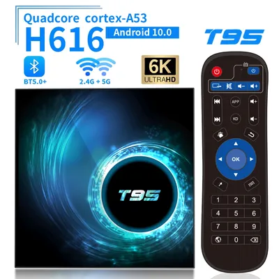 T95 Allwinner H616 Android 10 TV Box support 6K Ultra HD Smart Set-Top Box Player Bluetooth 5.0