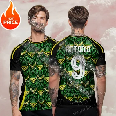 24/25 Season Jamaica No. 9 Away Jersey Short Sleeved Football Jersey Men's And Women's Same