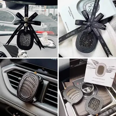 2025 Hot Diptyquesd Car aromatherapy air outlet solid fragrance car atmosphere pendant with hand