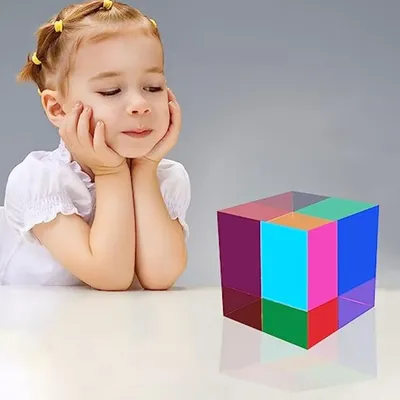 Colorful Acrylic Prism for Home or Office Desktop Decoration, Science Learning Physic Toys